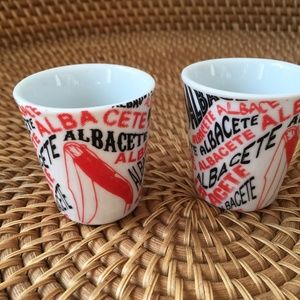 Shot glasses from Albacete Museum Spain Set of 2